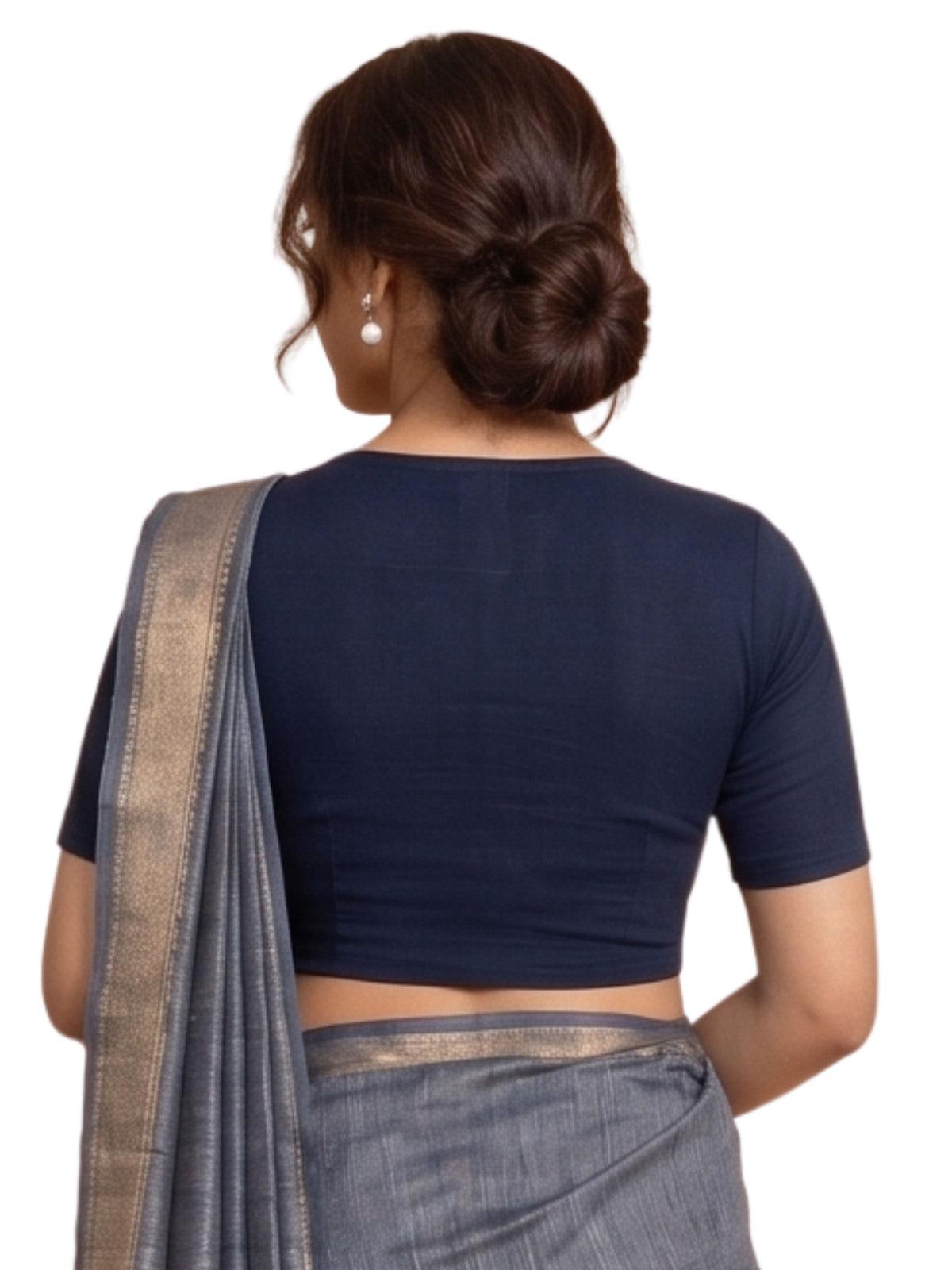 trendy cotton saree blouse design