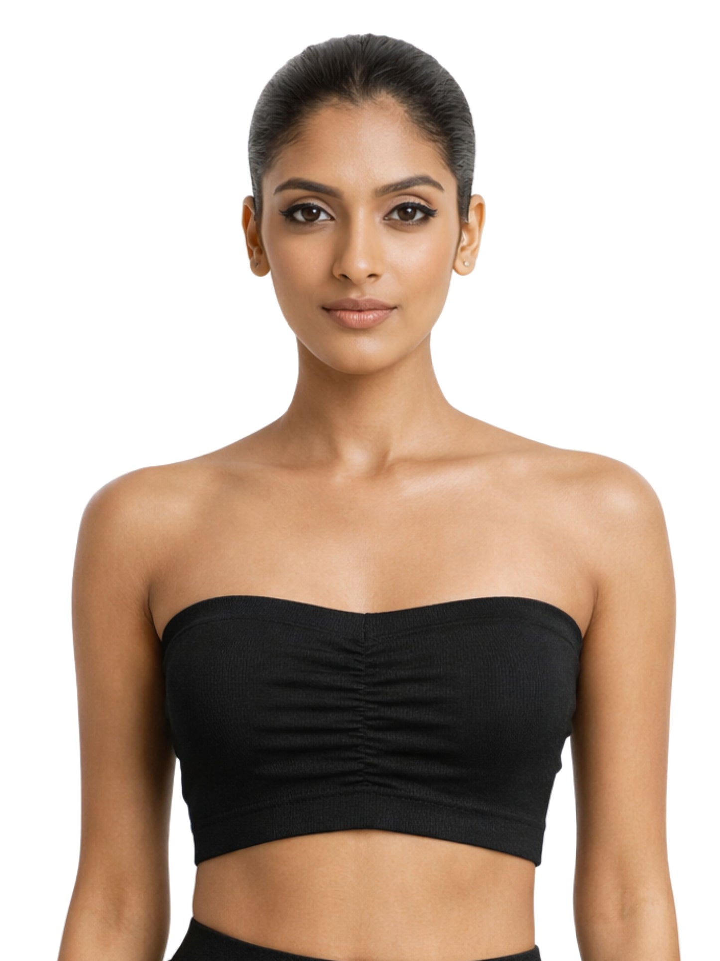 Dchica Essentials Pack of 4 Cotton Strapless Tube Bra For Womens| Bandeau Bra With Removable Pads