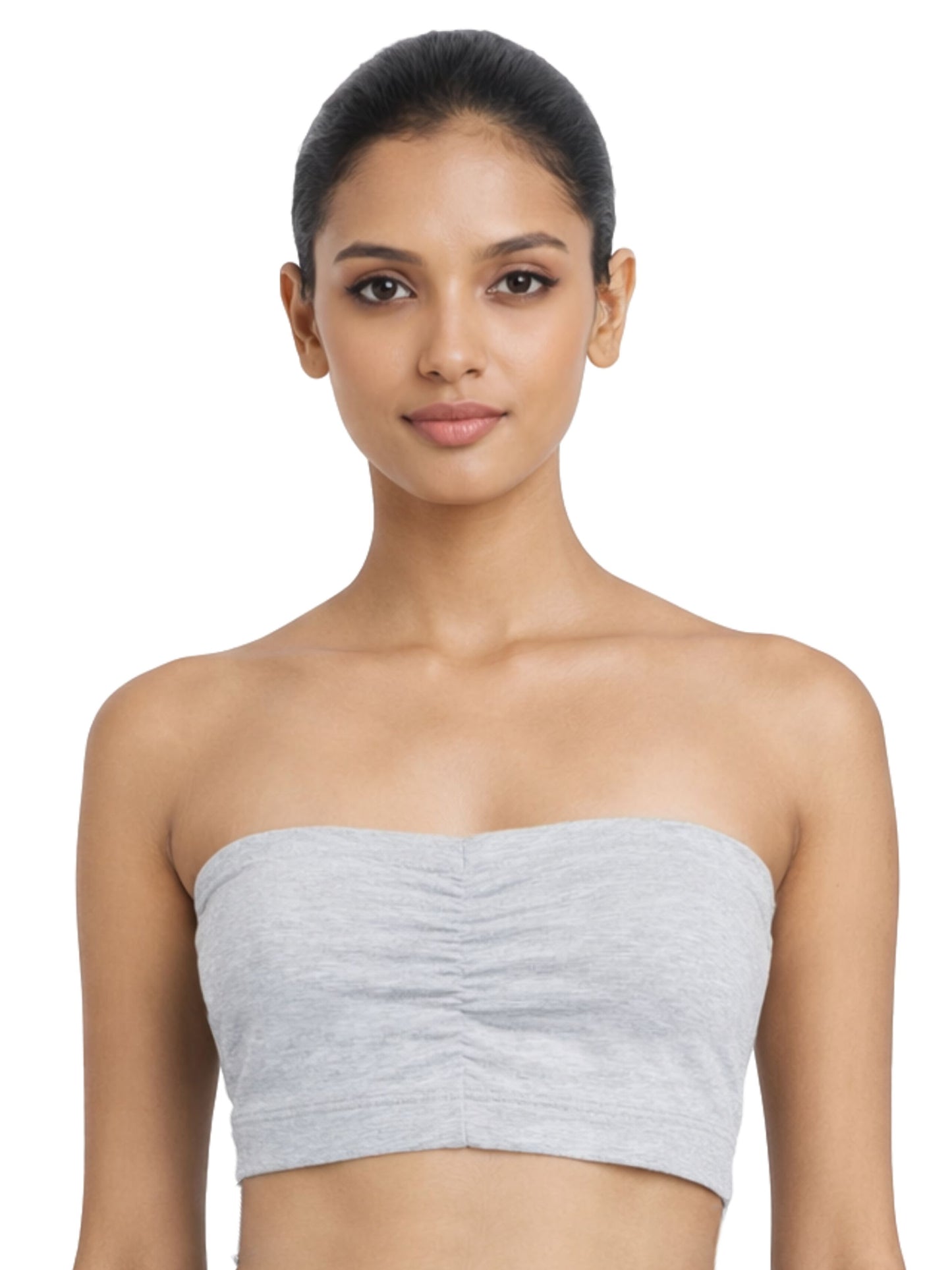 Dchica Essentials Pack of 4 Cotton Strapless Tube Bra For Womens| Bandeau Bra With Removable Pads