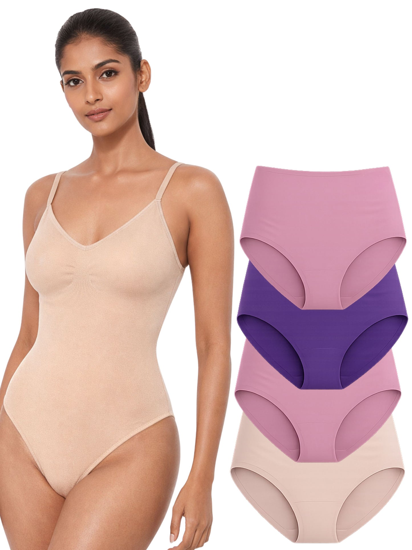 Pack of 5 | High Waist Antimicrobial Ice Silk Assorted Seamless Shaping Panty – Ultimate Comfort & Support for Women | Dchica Essentials