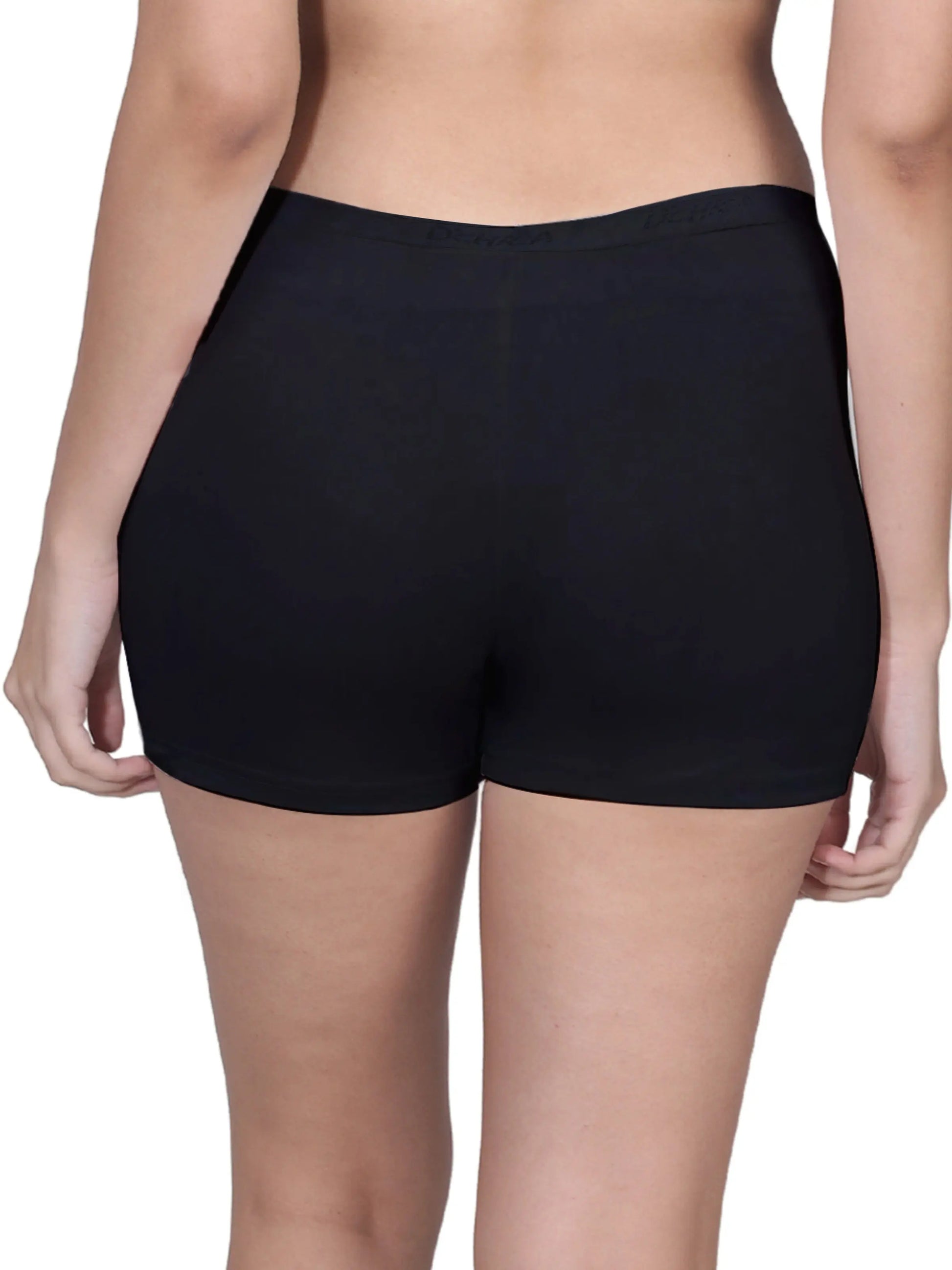 Black Boy shorts with High Waist, Full Coverage, and Seamless