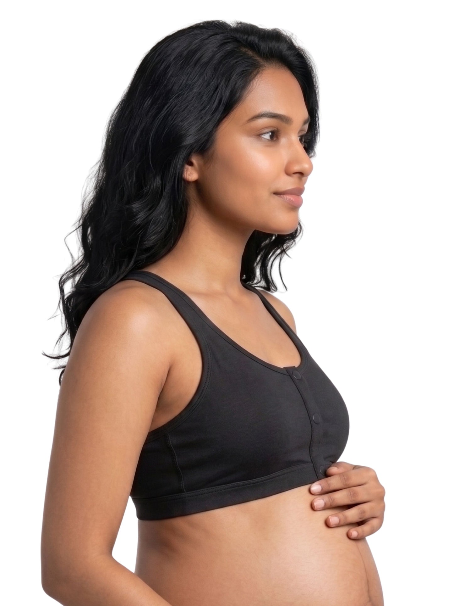 Pack of 4 Snap Front Open Feeding Bra | Wire-Free Nursing Bra with Removable Pads | Viscose Spandex | Full Coverage | Size M–3XL Dchica Essentials
