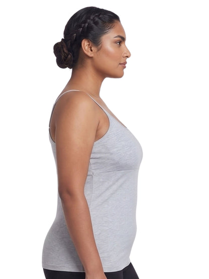 Grey High Coverage Cotton Camisole Bra With Adjustable Strap For Women | Pack Of 1