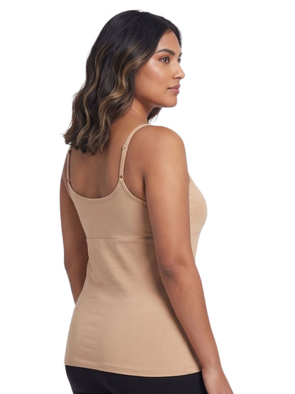 Skin Tone High Coverage Cotton Camisole Bra With Adjustable Strap For Women  | Pack Of 1