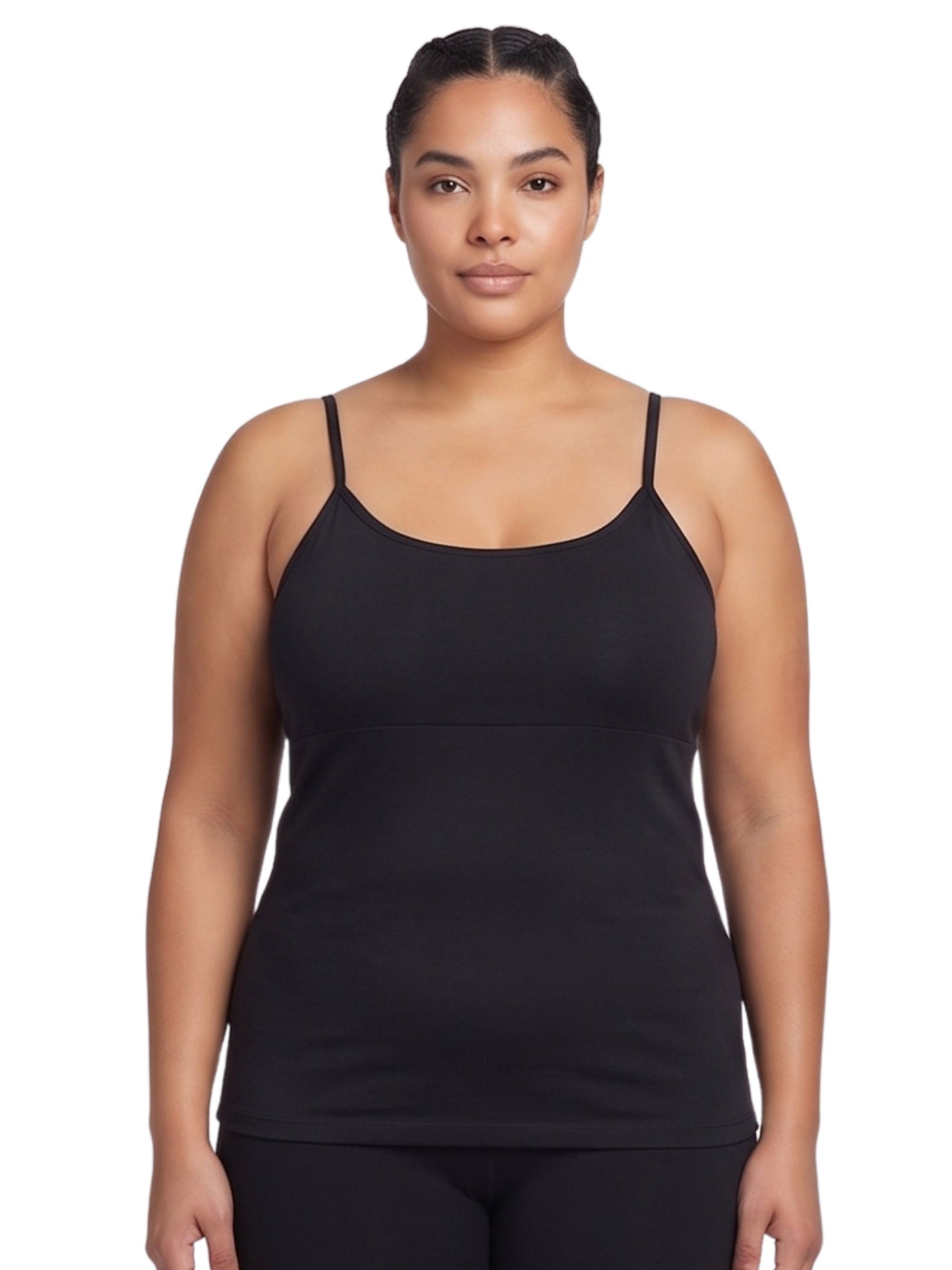 White & Black High Coverage Cotton Camisole Bra With Adjustable Strap For Women | Pack of 2