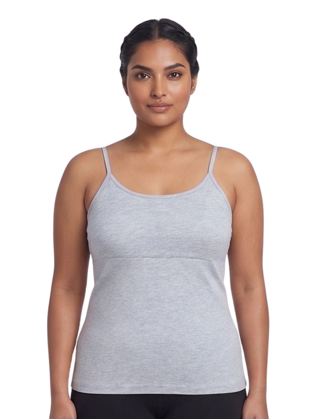 Multicolour High Coverage Cotton Camisole Bra With Adjustable Strap For Women | Grey | White |  Black | Pack of 3