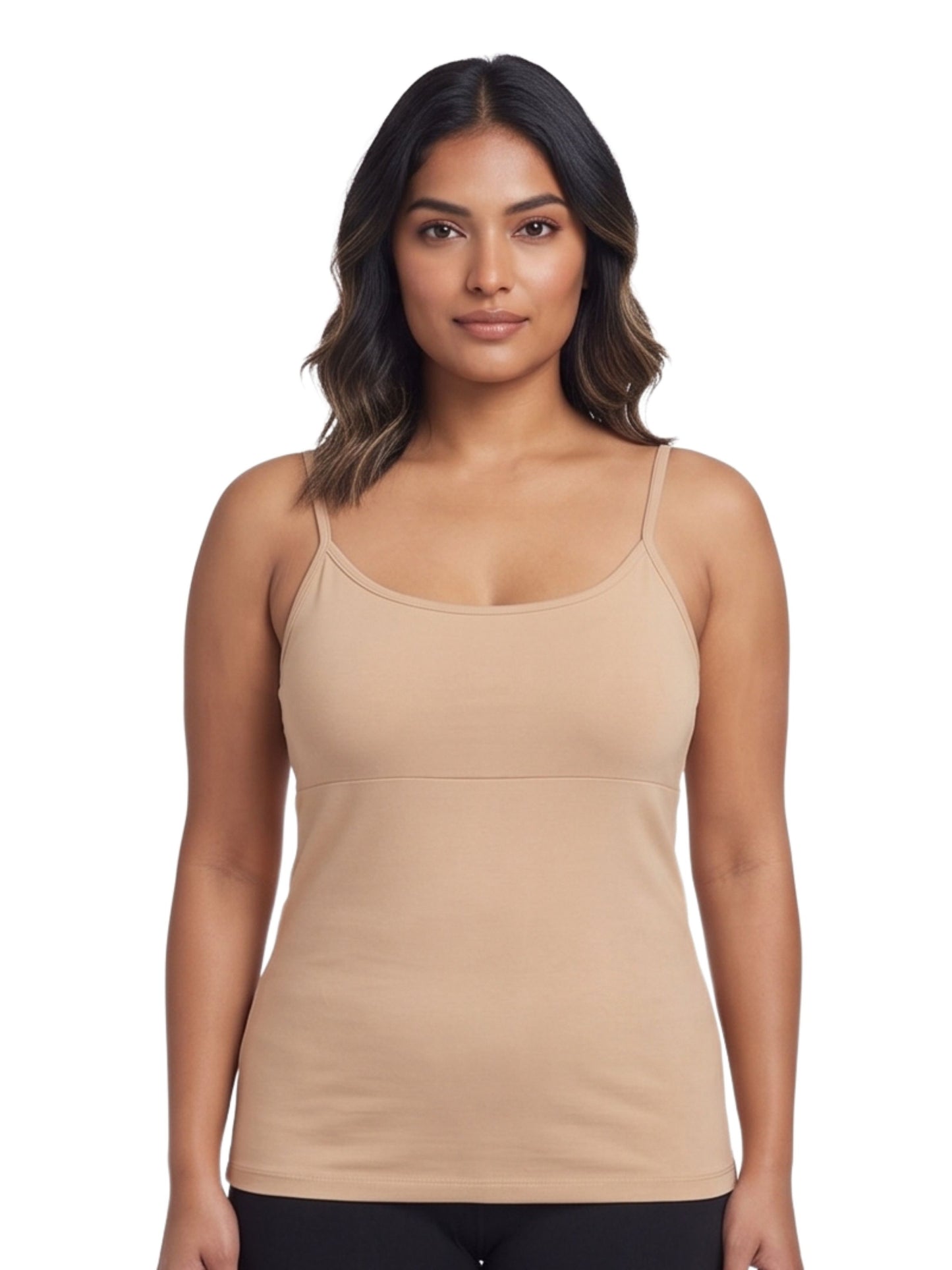 Blue & Skin Tone High Coverage Cotton Camisole Bra With Adjustable Strap For Girls & Women | Pack of 2