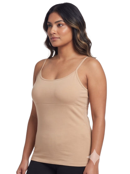 Blue & Skin Tone High Coverage Cotton Camisole Bra With Adjustable Strap For Girls & Women | Pack of 2