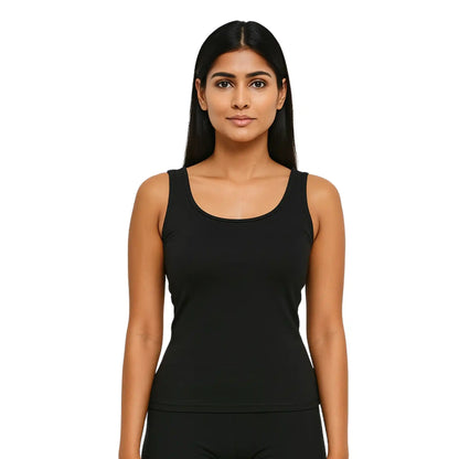 Pack of 1 | Soft & Supportive Fit for Daily Wear | Padded Tank Top For Women's Black