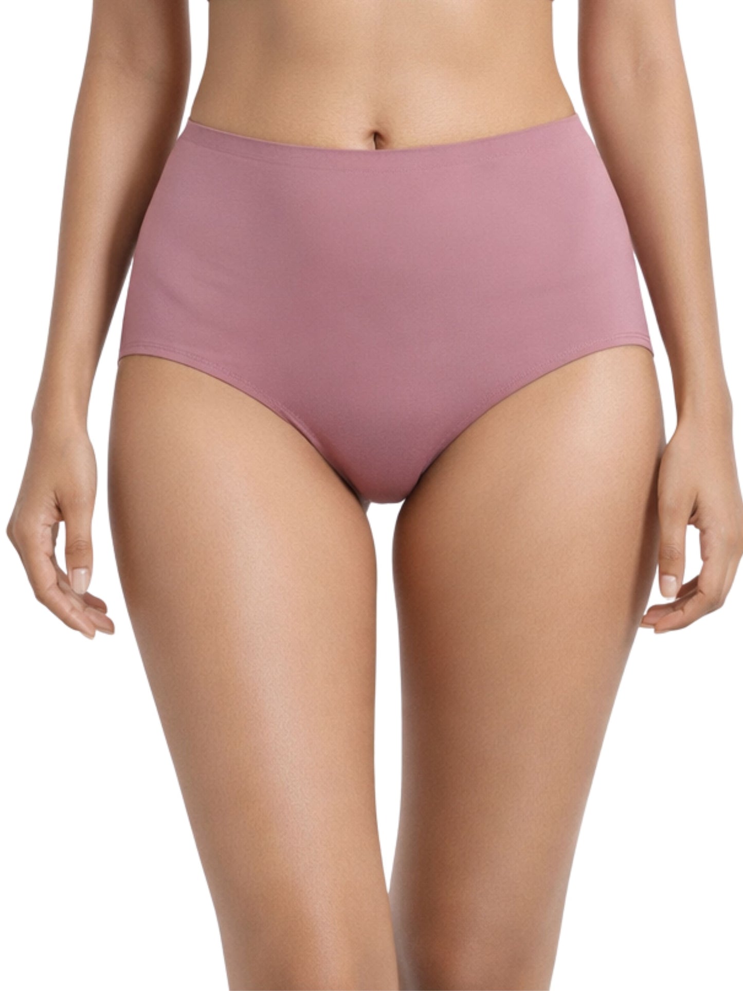 Dchica Essentials Pack of 4 High Waist Antimicrobial Ice Silk Seamless Shaping Panty Assorted  for Women