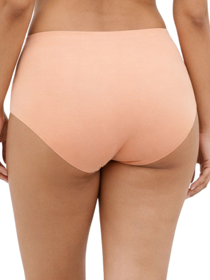 Dchica Essentials Pack of 4 High Waist Antimicrobial Ice Silk Seamless Shaping Panty Assorted  for Women