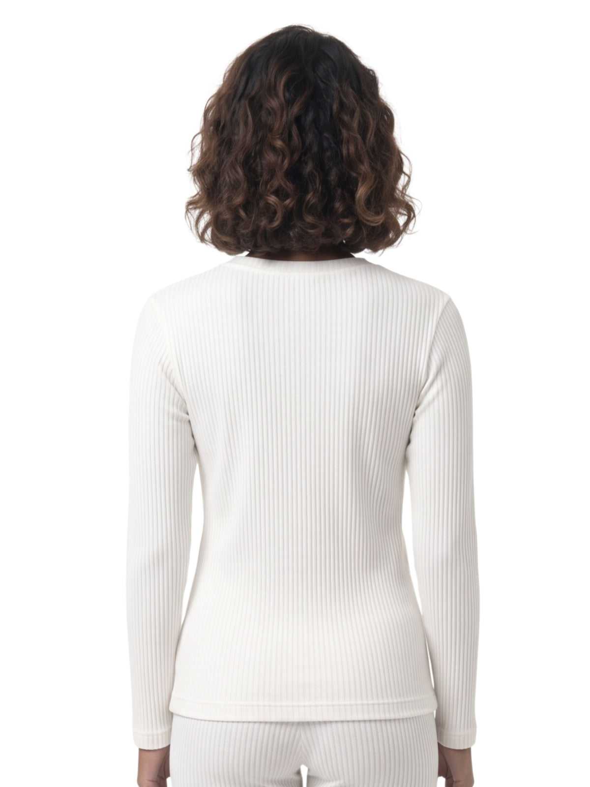 Regular Fit Warm Full Sleeve Thermal Set | White Thermal Tank Top & Leggings | Set of 2