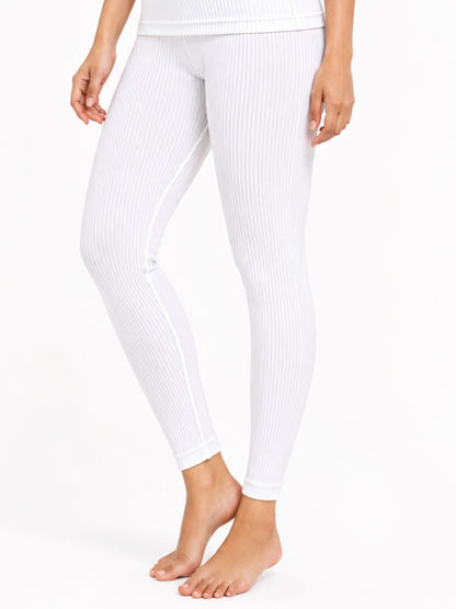 Regular Fit Warm Full Sleeve Thermal Set | White Thermal Tank Top & Leggings | Set of 2