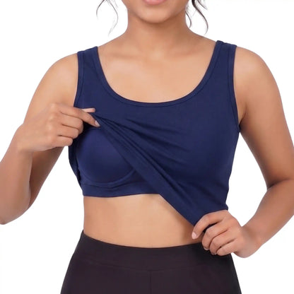 Pack of 1 | Soft & Supportive Fit for Daily Wear | Padded Tank Top For Women's Royal Blue