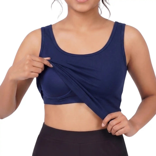Pack of 1 | Soft & Supportive Fit for Daily Wear | Padded Tank Top For Women's Royal Blue
