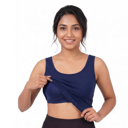 Pack of 1 | Soft & Supportive Fit for Daily Wear | Padded Tank Top For Women's Royal Blue