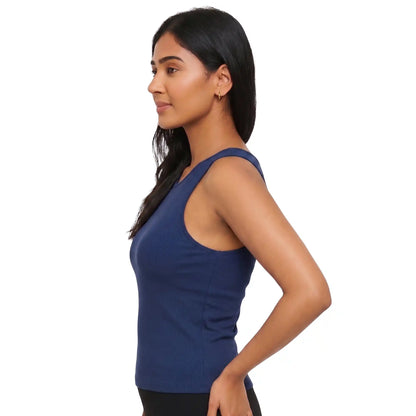 Pack of 1 | Soft & Supportive Fit for Daily Wear | Padded Tank Top For Women's Royal Blue
