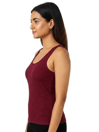Pack of 2 Padded Tank Top For Women’s Maroon & Gray  | Soft & Supportive Fit for Daily Wear | D’chica Essentials