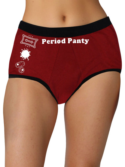 D'CHICA Essentials Assorted Colour Eco-Friendly Period Panties with Anti-Microbial Lining for Pad-Free Periods, Pack of 1 D'chica