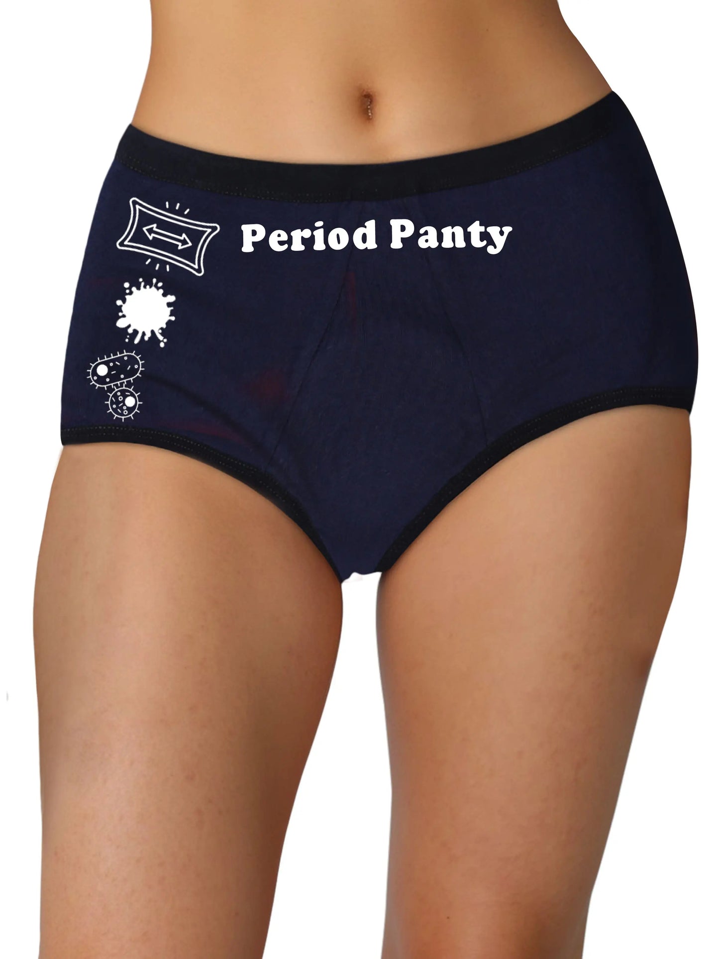 D'CHICA Essentials Assorted Colour Eco-Friendly Period Panties with Anti-Microbial Lining for Pad-Free Periods, Pack of 1 D'chica