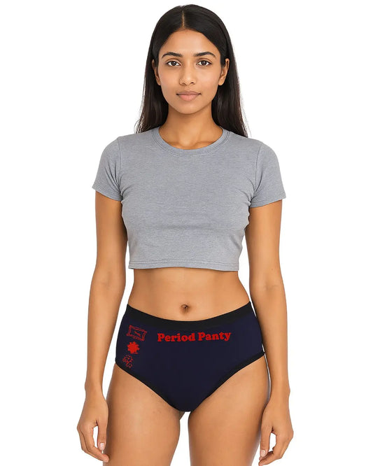 D'CHICA Essentials Assorted Colour Period Panties | No Pad Needed | Rash Free | Leakproof | Reusable | Pack Of 1 D'chica