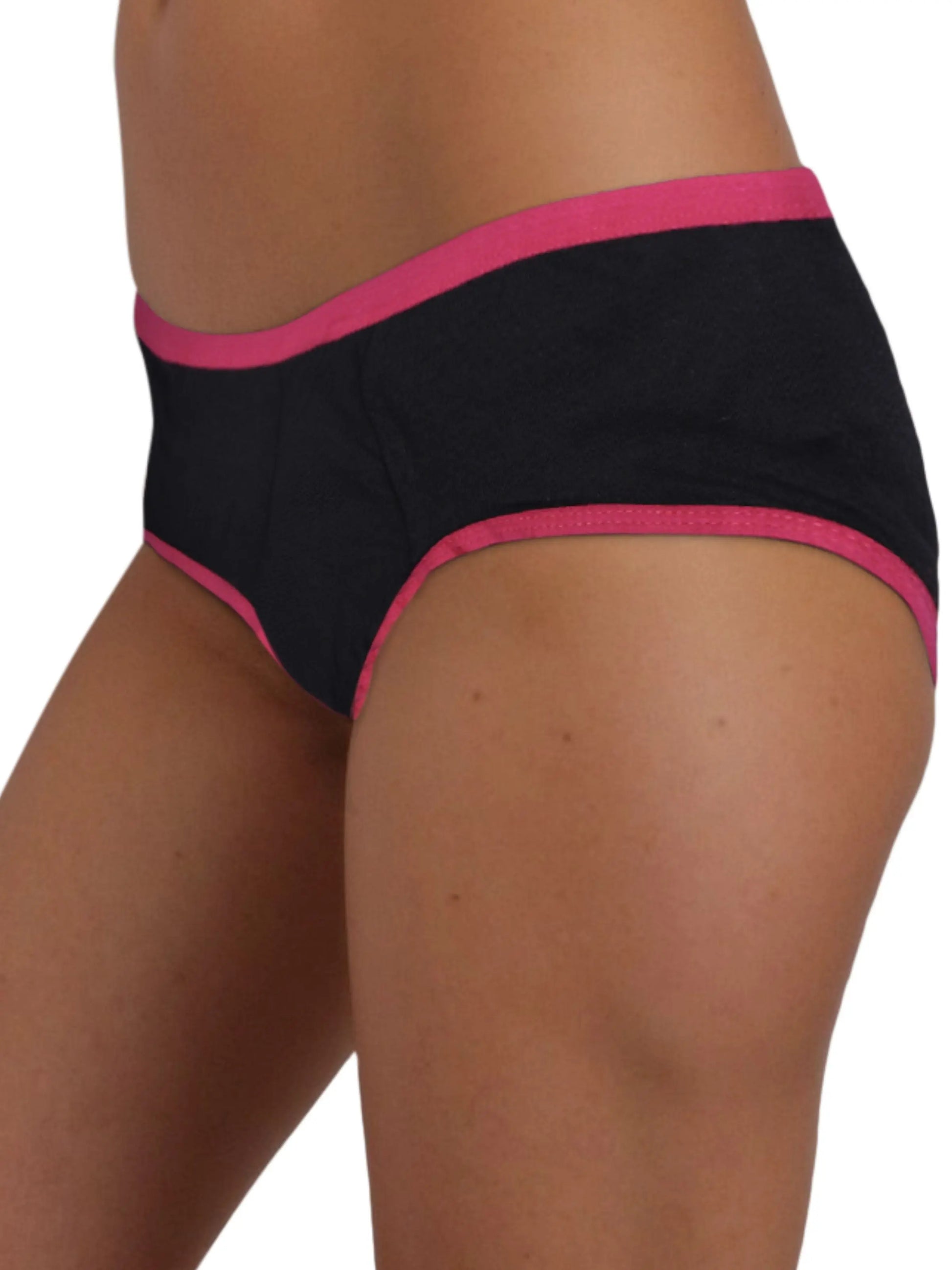 D'CHICA Essentials Assorted colour Anti-Microbial Lining Solid Period Panties – Eco-Friendly & No Pad Required Pack of 1 D'chica