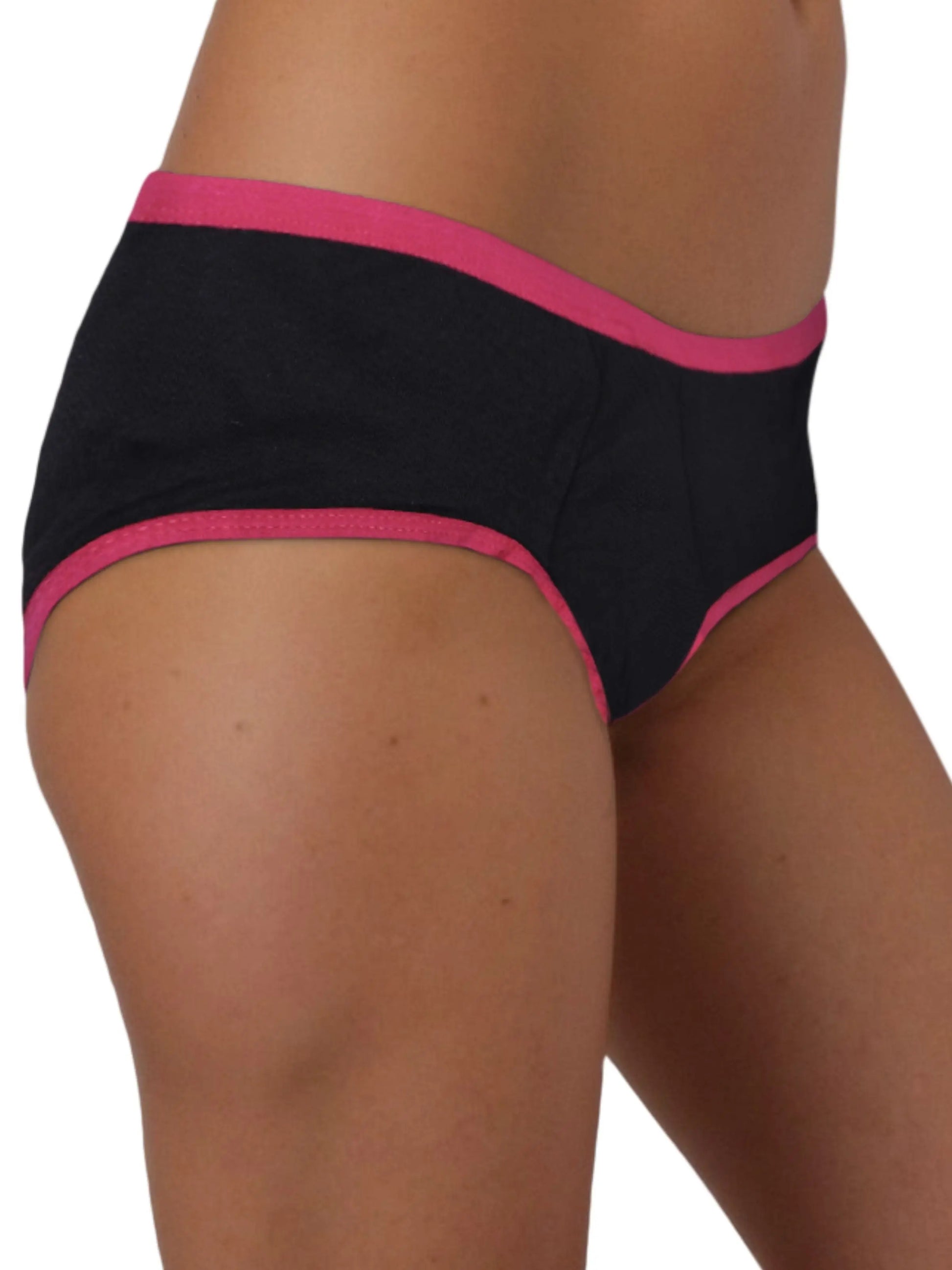 D'CHICA Essentials Assorted colour Anti-Microbial Lining Solid Period Panties – Eco-Friendly & No Pad Required Pack of 1 D'chica