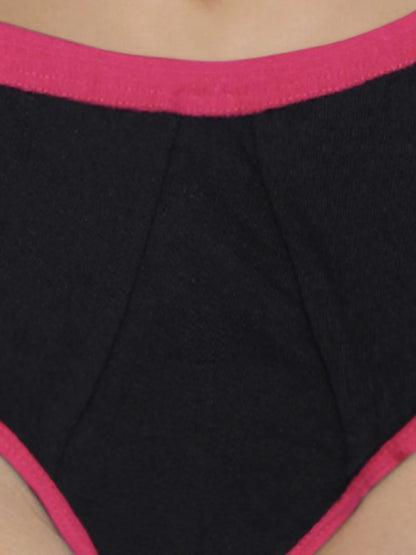 D'CHICA Essentials Assorted colour Anti-Microbial Lining Solid Period Panties – Eco-Friendly & No Pad Required Pack of 1 D'chica