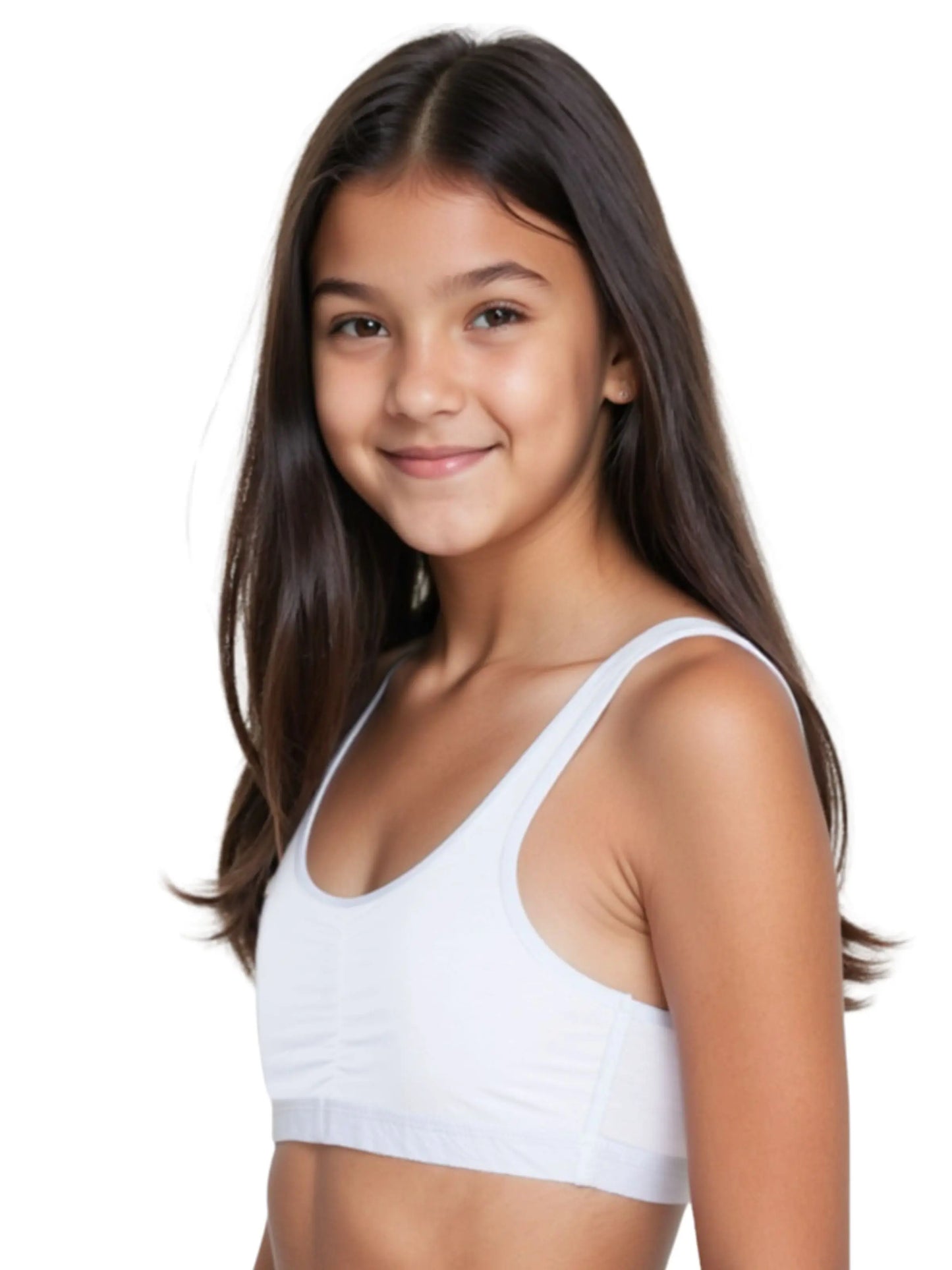 D'CHICA Essentials Broad Strap Cotton Gym Bra for Girls | Removable Pads | Elasticated Underbrand | Good Support | Full Coverage Pack of 2 | White & Black Sports Bra D'chica