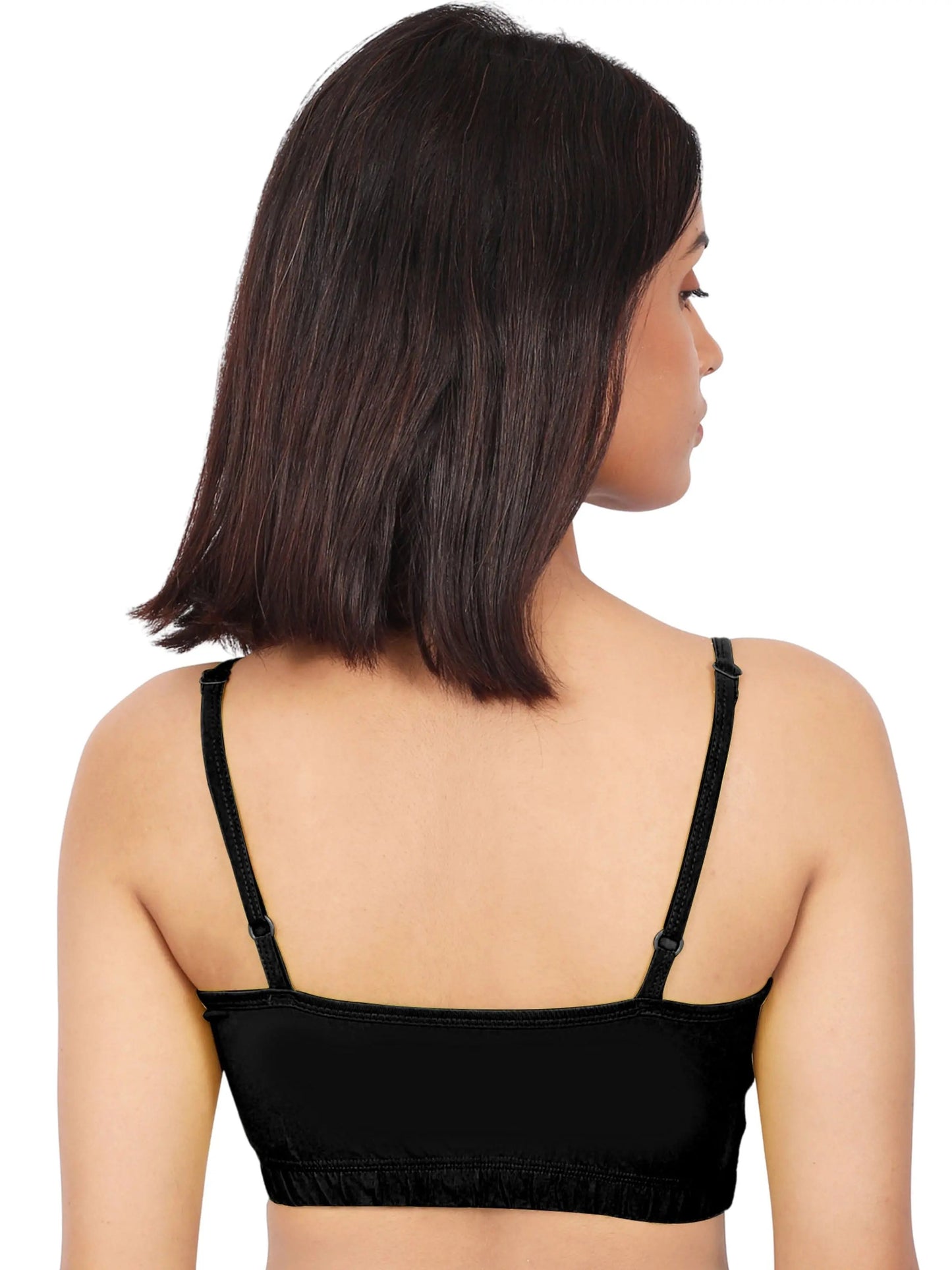 D'CHICA Essentials Cotton Double-layer Thin Strap Sports Bra | Non Padded Printed & Solid Bra D'chica