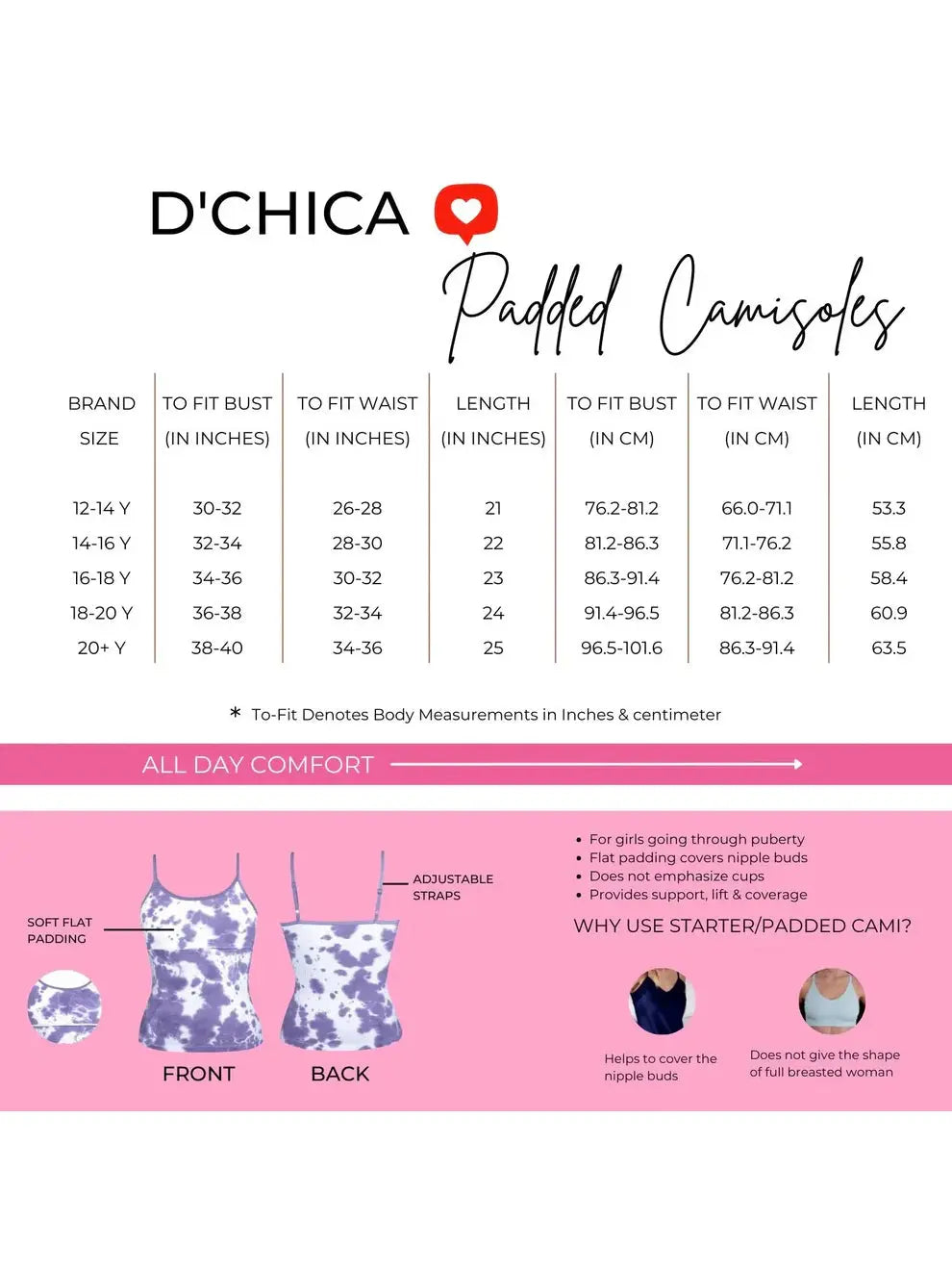 D'CHICA Essentials High Coverage Cotton Starter Camisole Bra | Adjustable Strap | Skin Tone | White | Black Pack of D'chica
