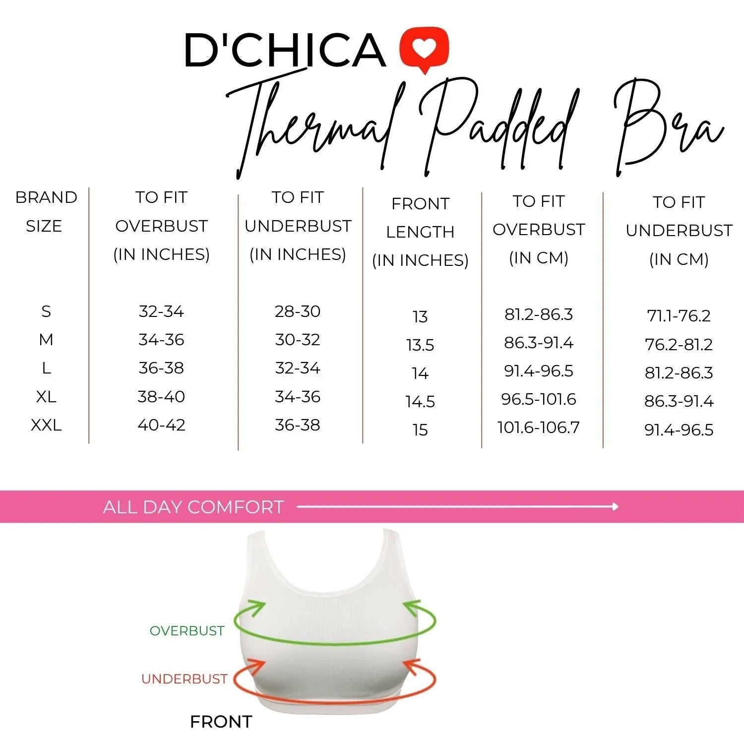 D'chica Essentials Thermal Padded Bra for Women | White & Pink Comfort Meets Elegance | pack of 2 D'chica