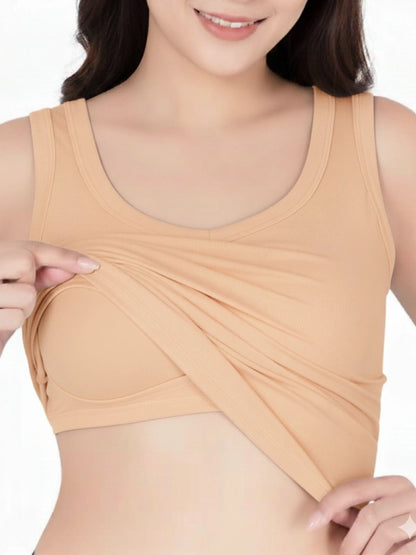 D'chica Essentials Women's Skin Padded Tank Top| Soft & Supportive Fit for Daily Wear | Pack of 1 D'chica