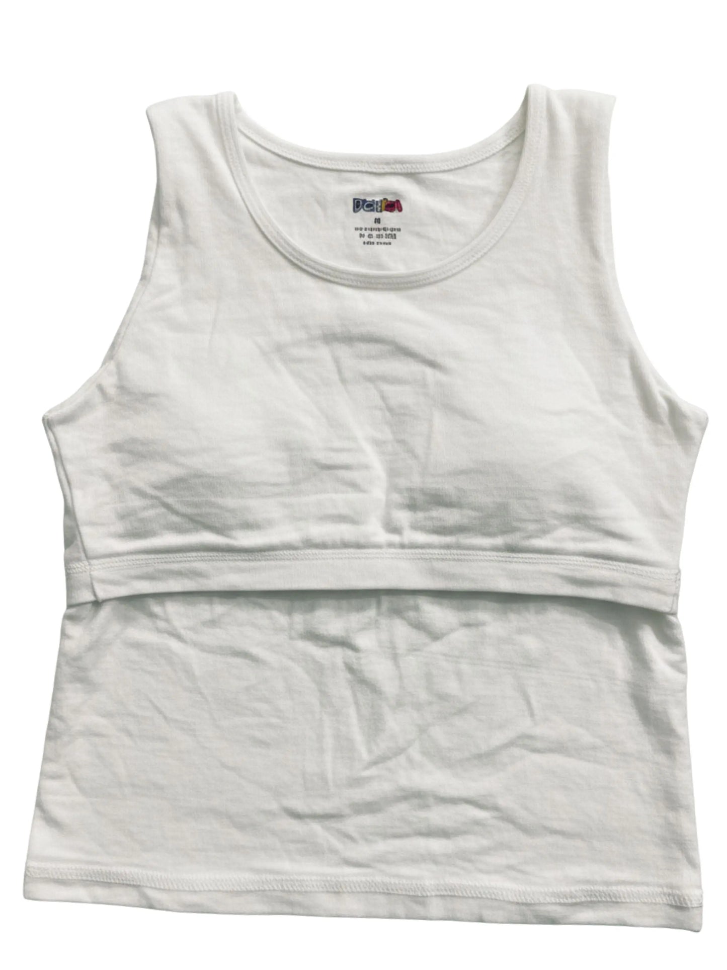 D'chica Essentials Women's White Padded Tank Top| Soft & Supportive Fit for Daily Wear | Pack of 1 D'chica