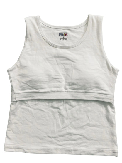 D’chica Essentials Women’s White & Black Padded Tank Top| Soft & Supportive Fit for Daily Wear | Pack of 1 D'chica