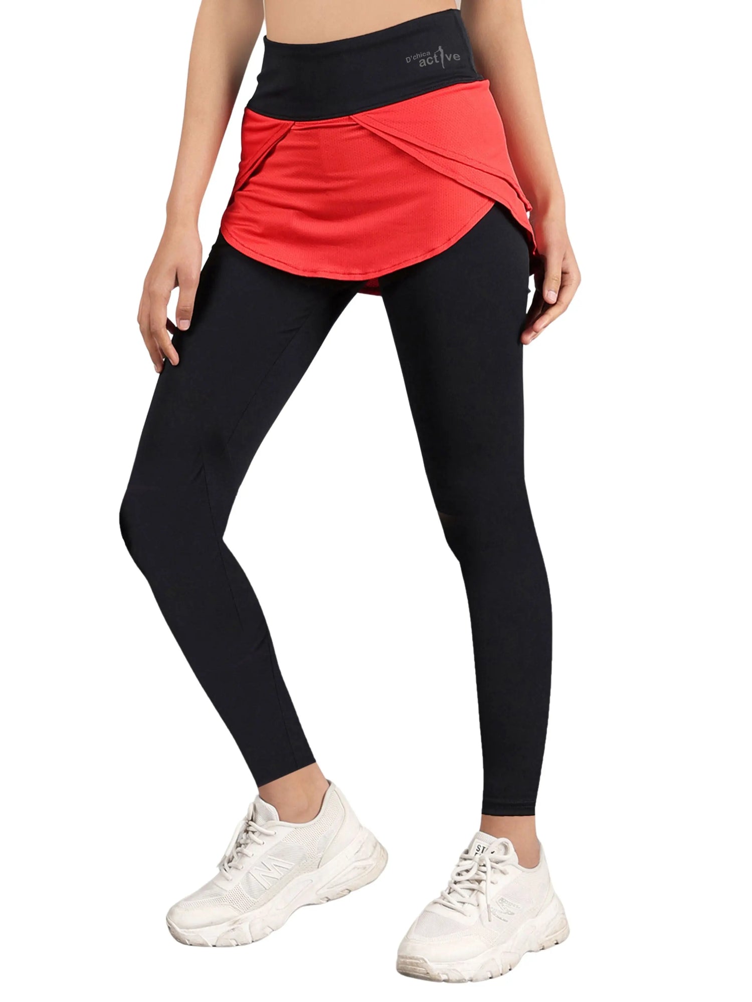 Dchica Skirt with Leggings Ankle Length Tights with Pockets D'chica