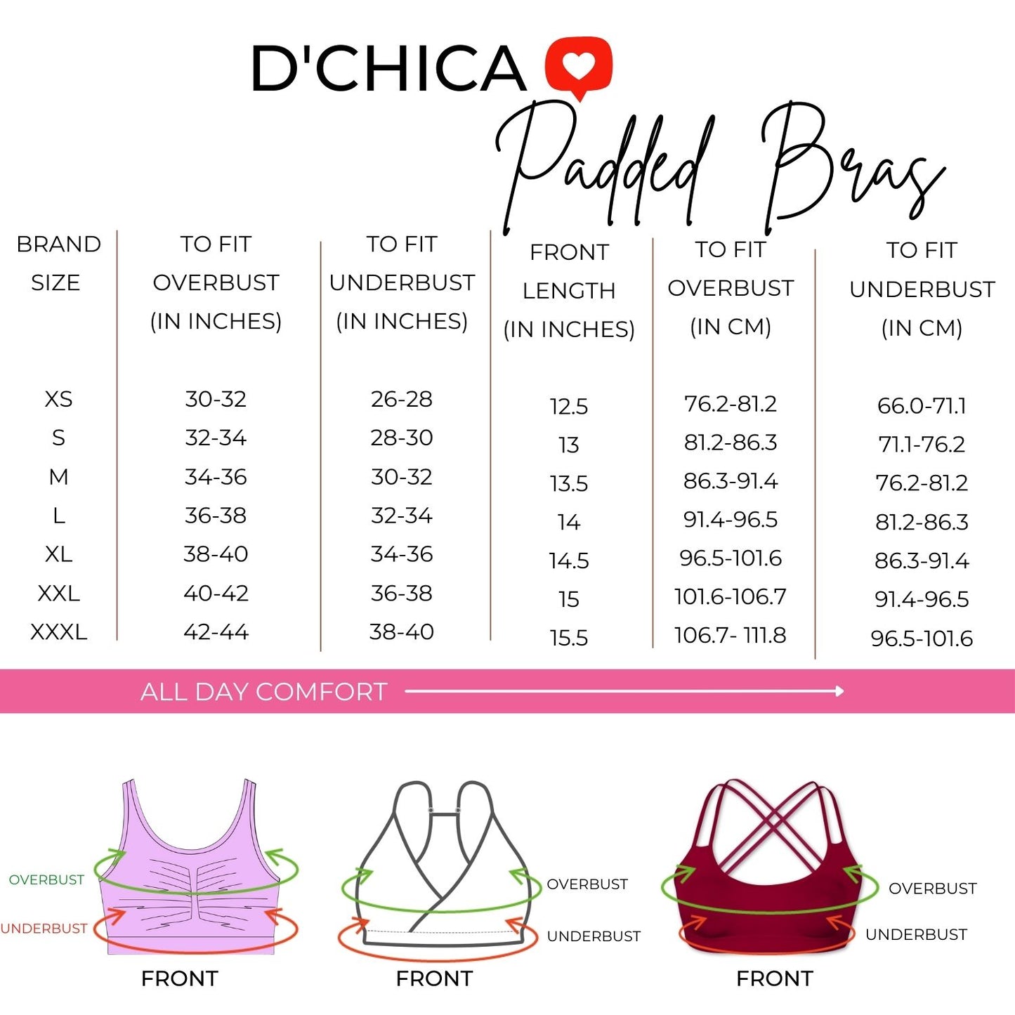 Dchica Essentials Pack of 4  Thin Strap Cotton Padded Sports Bra  for Womens  | Removable Pads | Elasticated Underbrand | Good Support | Full Coverage