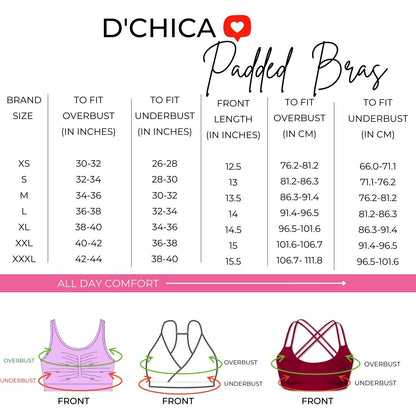 Dchica Essentials Pack of 4 Cotton Strapless Tube Bra For Womens| Bandeau Bra With Removable Pads