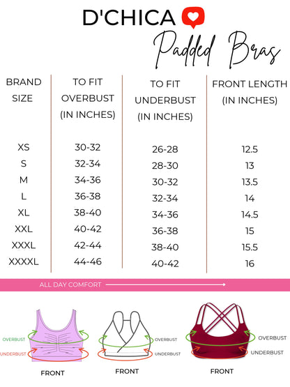 Pack of 2 | Removable Pads | Elasticated Underbrand | Good Support | Full Coverage | White & Grey Sports Bra | Super Saver Broad Strap Cotton Gym Bra for Women