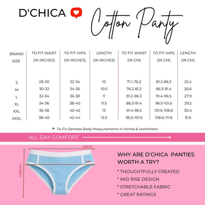 Dchica Essentials Pack of 4 Quick-Dry Mesh Dotted Panty