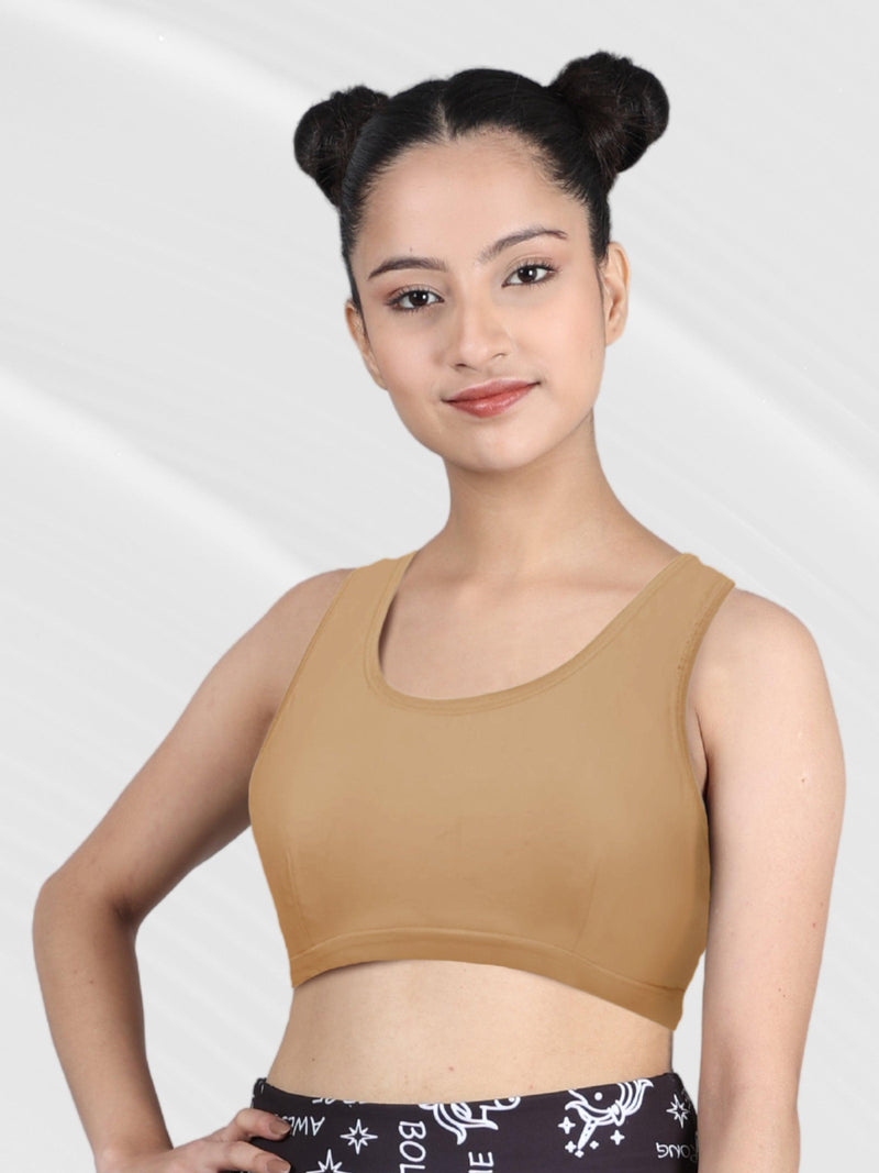 D'chica Girls Skin Color Uniform/Sports Bra For Teenagers - D'chica
