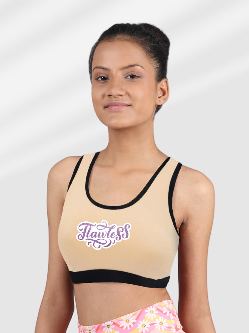 D'chica Flawless Athleisure Sports Bra For Girls Skin