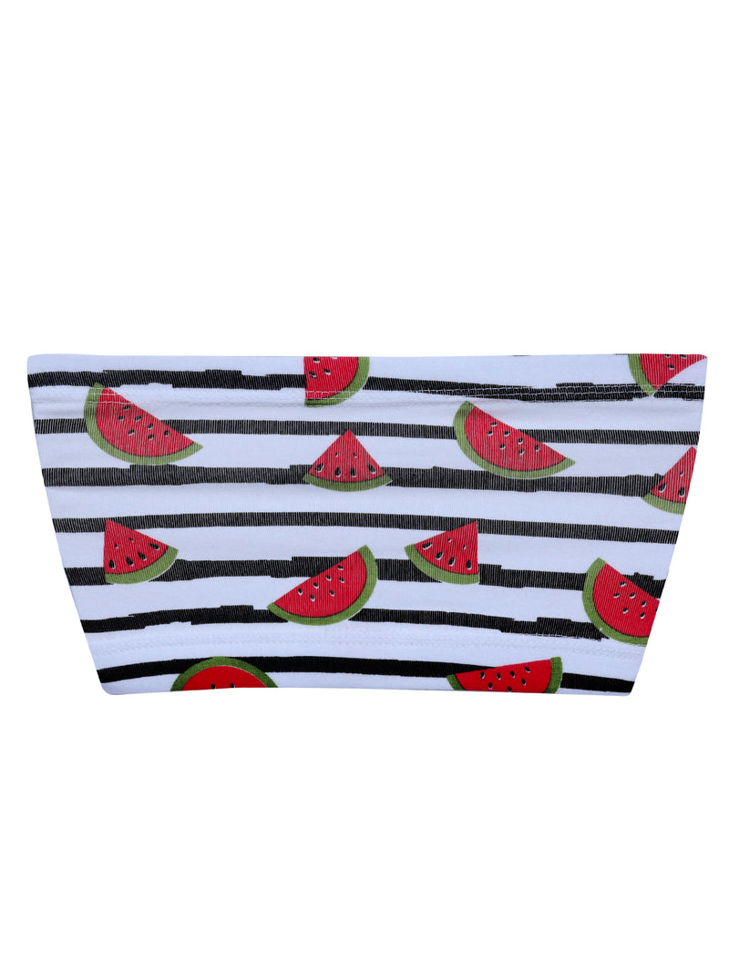 D'chica Tube Bralette For Teen & Tween Girls Watermelon Print