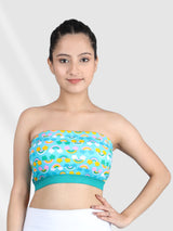 Double-layer Cotton Strapless Bras For Teens | Non Padded Tube Tops For Girls | Rainbow Print Bra Pack of 1