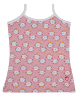 Pack of 1 Pink Cat Print Camisole For Girls - D'chica