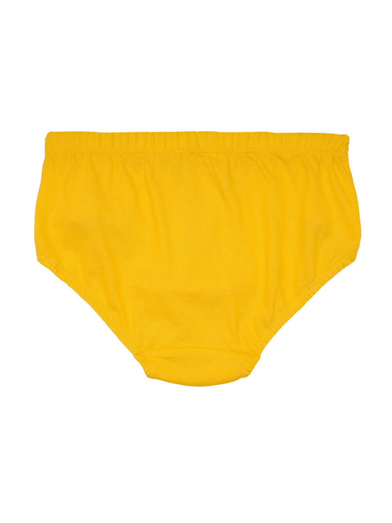 D'chica Girls Pack Of 3 Premium Cotton Brief/Panties For Girl, Pink, White & Yellow - D'chica