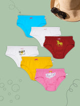 D'chica Set of 6 Panties/Briefs for girls and teenagers|Cotton Panty for girls| No itching, No rashes- DCPNSE8112