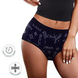 D'chica Pack of 2  Eco-friendly Anti Microbial Lining Period Panties For Teenagers, No Pad Required, Grey & Blue - D'chica