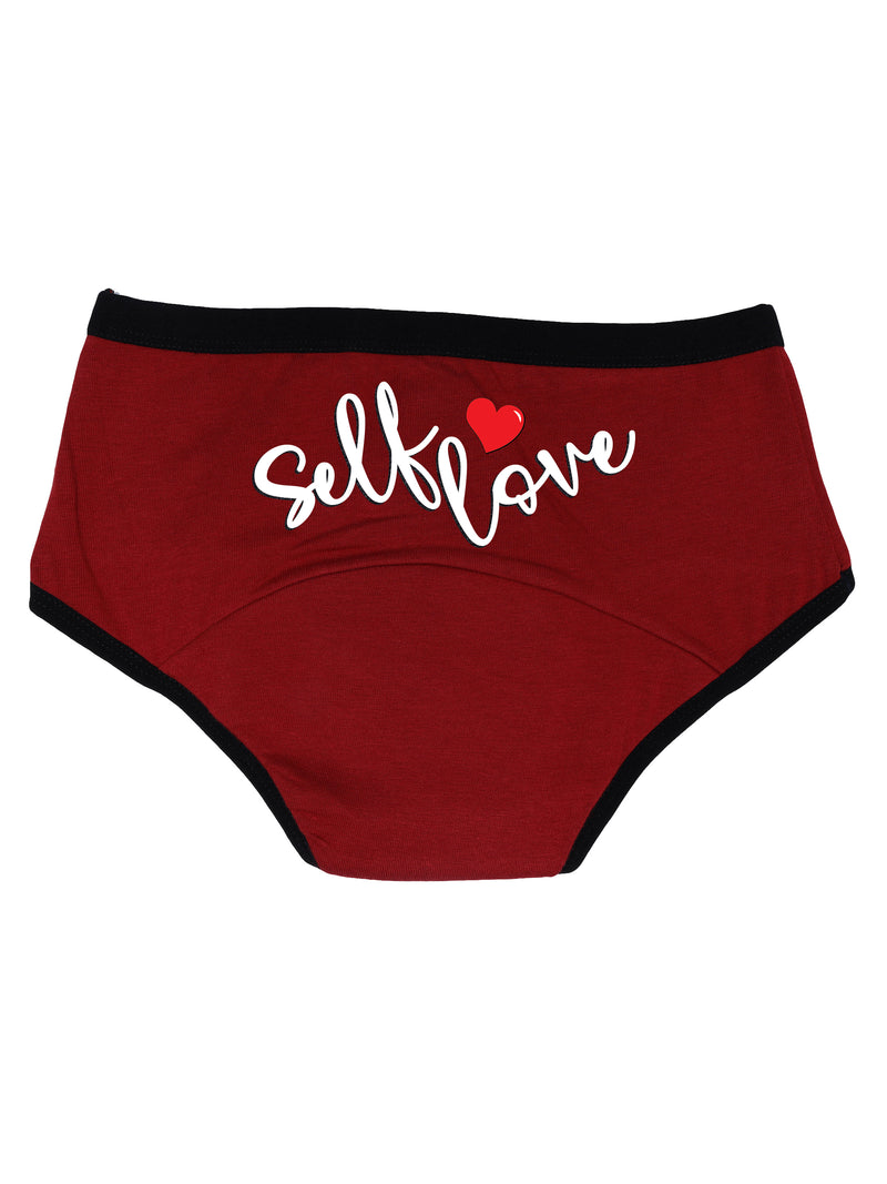 D'chica Self Love Eco-friendly Period Panties For Teenagers Maroon, No Pad Required PFOS PFAS Free - D'chica