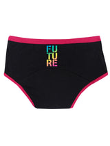D'chica Your Rainbow Print Eco-friendly o-Friendly Anti Microbial Lining Period Panties For Teenagers Maroon, No Pad Required - D'chica